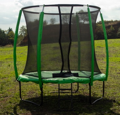 Cama elastica Mas Games Premium 244 con red, escalera y anclajes sin cubierta 